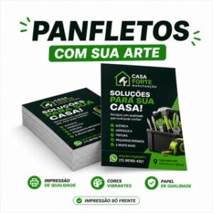 Panfletos com sua arte